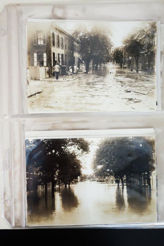 US Lot of 23 Early 20th Century Flood Disaster Photograph Cards