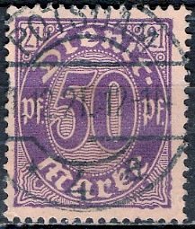 Germany; 1920: Sc. # OL14: O/Used Single Stamp