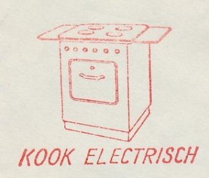 Meter cover Netherlands 1962 Electric stove - Electric Cooking - Hengelo