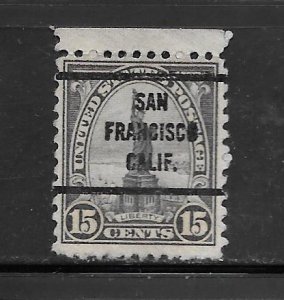 #696 Used Single PRECANCEL AS SHOWN