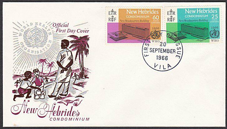 NEW HEBRIDES 1966 WHO commem FDC...........................................55226