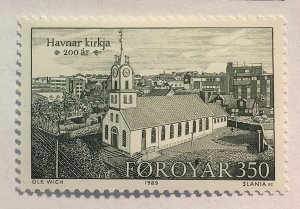 Faroe Island 1989 Scott 186 MNH - 350o,   Bicentenary of Torshavn church