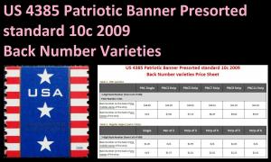 US 4385 Patriotic Banner Presorted standard 10c back number MNH 2009 