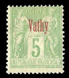 French Colonies, French Offices in Turkey - Vathy #2a Cat$80, 1894-1900 5c ye...