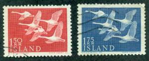 Iceland #298-299  Used  CV$13.75  Swans