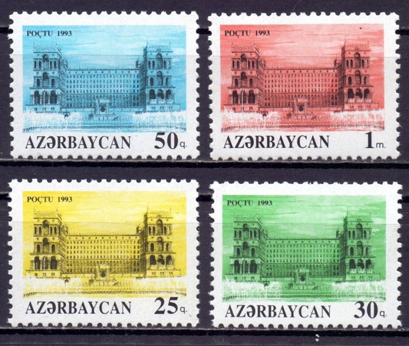 Azerbaijan. 1993. 107-10. Architecture. MNH.