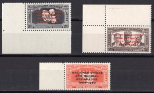 Panama 1960 Sc#C227/C229 WORLD REFUGEE YEAR-NATIONAL FLOWER Set (3) MNH