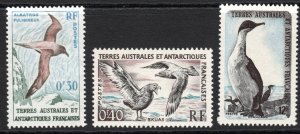 French Southern Antarctic Territory, (1959) Birds #12-14  VF LH  Complete Set