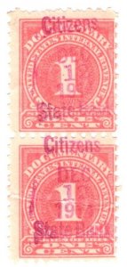 United States Scott # R207 Pair Used NG NH sound strong color.