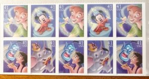 US # 4195a Disney Magic block of 10 41c stamps 2007 Mint NH