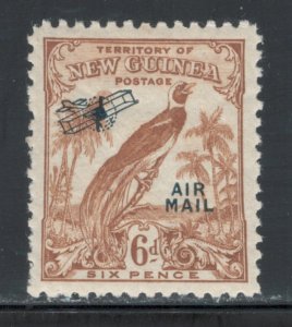 New Guinea 1932 Air Mail Overprint 6p Scott # C37 MH