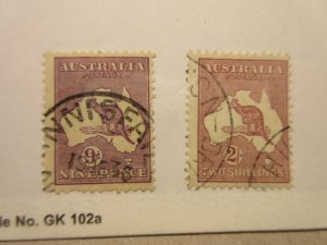 AUSTRALIA  Scott 122, 125 USED Cat $5.75