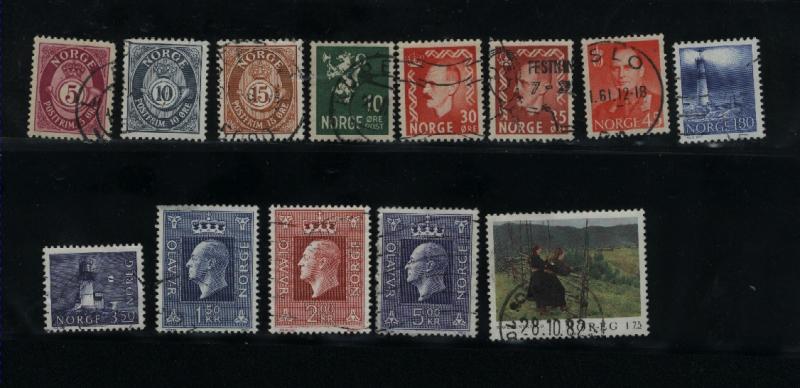 Norway  13 different  used PD