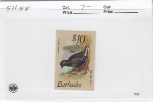 Barbados 511 Red-Seal Coot mnh