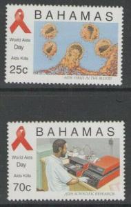 BAHAMAS SG1056/7 1995 WORLD AIDS DAY MNH