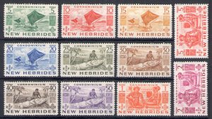 1953 New Hebrides - Stanley Gibbons n. 68/73 - New Currency - MNH**