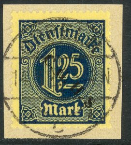 UPPER SILESIA 1920 1.25m Official C.G.H.S. DIAGONAL TL TO BR Piece Mi.D17 XVII