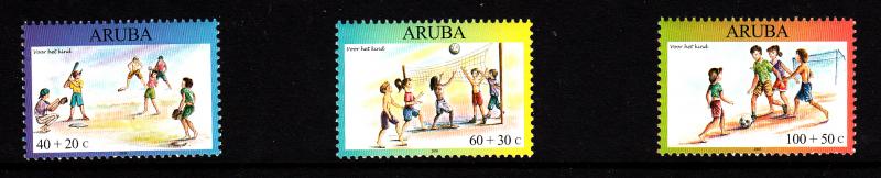 Aruba MNH Scott #B70-#B72 Set of 3 Children playing baseball, volleyball, soccer