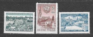 FINLAND-1949, Sc#285-287, MNH. 300th ANNIVERSARY-FINNISH TOWNS. VF+.