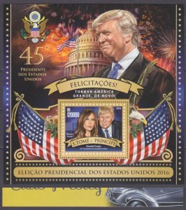 2016 Sao Tome and Principe 7006/B1251 45 US President Donald Trump 12,00 €