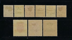 INDIA- PATIALA STATE- SCOTT #O29-O37- 1913-26 OFFICIAL OVERPRINTS MINT LH