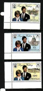 Anguilla-Sc#444-6-unused NH set-id2-Royal Wedding-Princess Diana-1981-