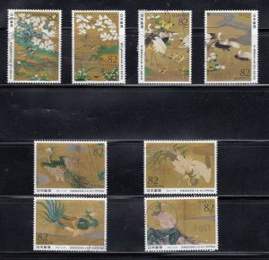 Japan 2014 & 2015 Sc#3670-3673 & 3818-3821 Philatelic Week 2014 & 2015 Used