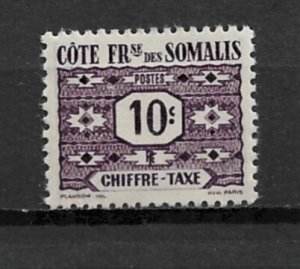 1947 Somali Coast ScJ39 10c Postage Due MNH