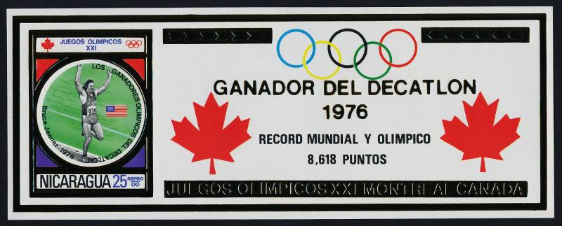 Nicaragua s/s MNH Olympic Games, Bruce Jenner, Sports