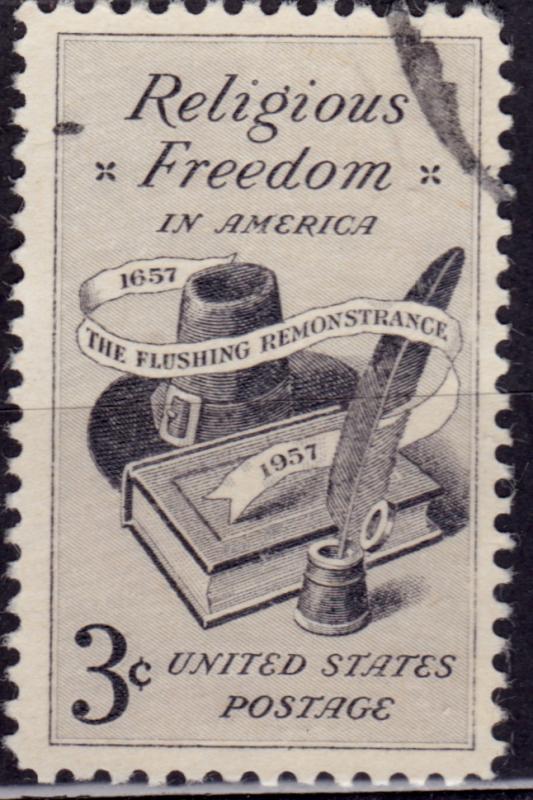 United States, 1957, Religious Freedom, 3c, sc#1099, used