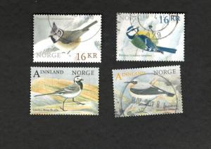 Norway SCOTT #1757-58 #1781-82 BIRDS Θ used stamps