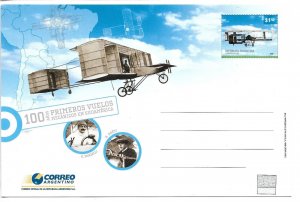 ARGENTINA 2010 FIRST MECHANIC FLIGHTS IN SOUTH AMERICA AVIATION POSTCARD