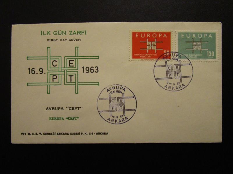 Turkey 1963 Europa Series FDC / PTT Cachet - Z7002