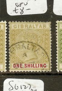 GIBRALTAR (B0402) QV 1/-  SG  45   VFU 