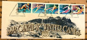 0242 - 1992 29c Winter Olympic Games First Day Cover