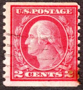 1915, US 2c, Washington, Used, Sc 454