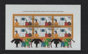 Germany  #B693  cancelled  1990 sheet philately promotion