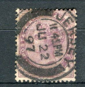 BRITAIN; 1890s early classic QV issue fine used 1d. value Nice JERSEY Postmark