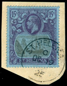 MOMEN: ST HELENA SG #113 1922-37 USED LOT #60045