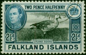 Falkland Islands 1949 2 1/2d Black & Blue SG152 V.F.U