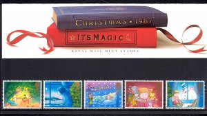 Great Britain 1987 Christmas Complete Mint MNH Set Presentation Pack SC1196-1200