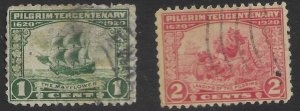 US #548-549  used. Pilgrim Tercentenary. 1920   Nice stamp.