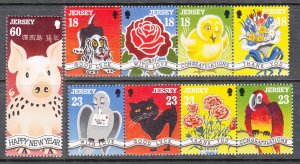 Jersey 694-702 MNH VF