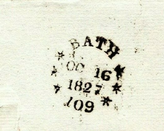 GB Somerset Cover *BATH/ 109* Mileage CDS STARS Wells 1827{samwells-covers}MZ323