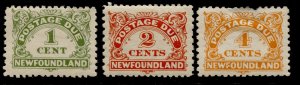 Canada- Newfoundland #J1,J2,J4 Postage Due Issues MH CV$24.00
