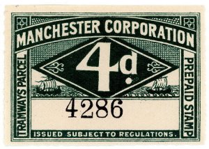 (I.B) Manchester Corporation Tramways : Railway Parcel 4d