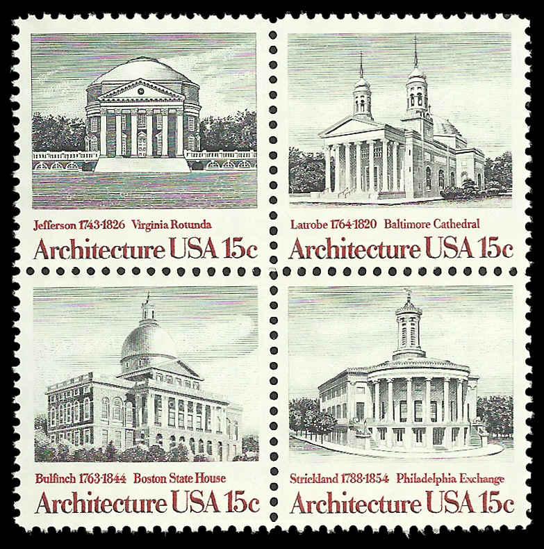 # 1779-1782 MNT NEVER HINGED AMERICAN ARCHITECTURE XF+