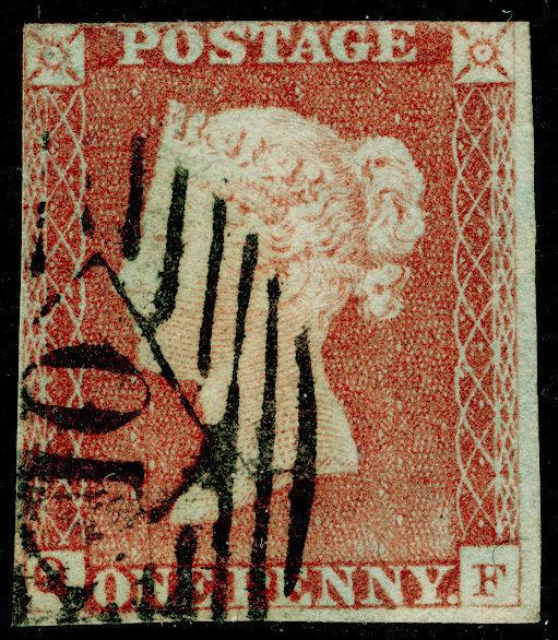 SG8, 1d red-brown PLATE 65, USED. Cat £30.