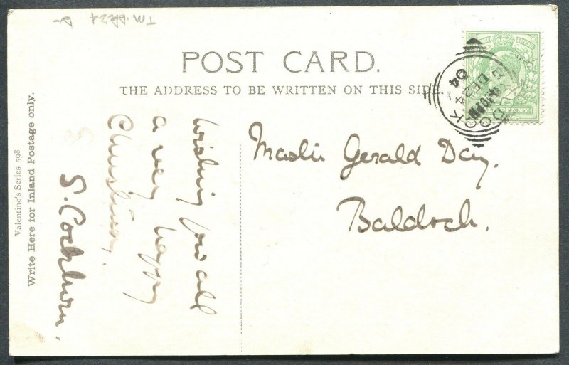 GREAT BRITAIN SQUARED CIRCLE CANCEL BALDOCK ON POSTCARD