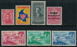 Colombia #588-91,4-6*  CV $2.95